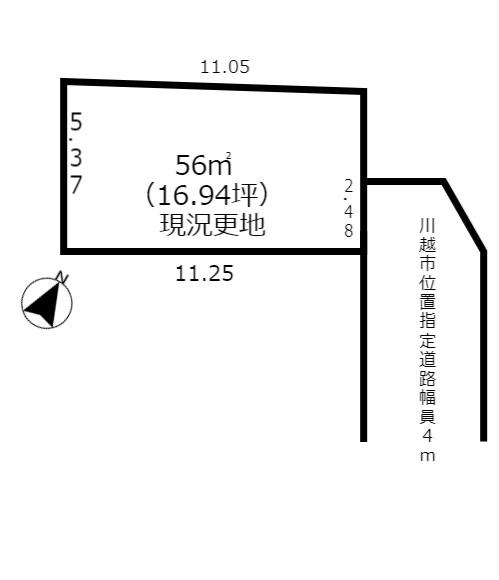 川越市大字砂新田の売土地