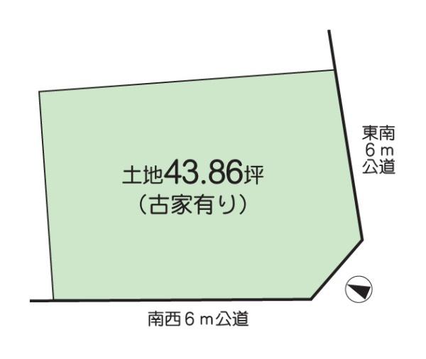 売地川越市笠幡（角地）