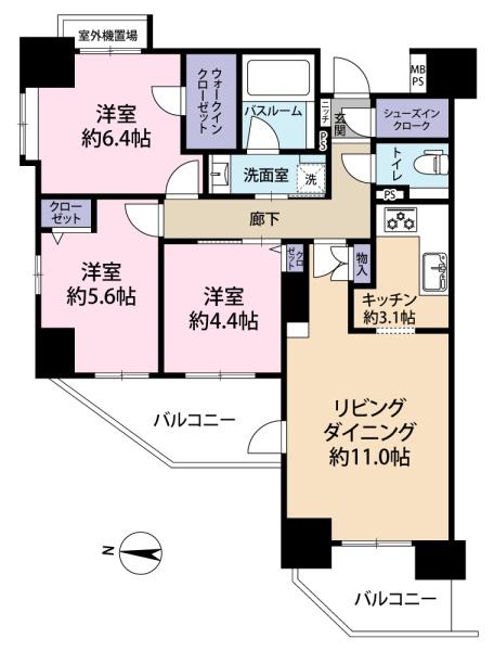 クリオ川越参番館角住戸