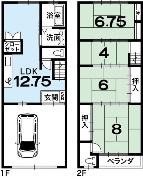 京都市南区東九条西明田町の中古一戸建て