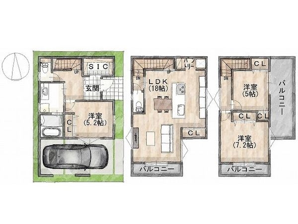 大阪市鶴見区焼野２丁目　新築一戸建て　全１１区画　６号棟
