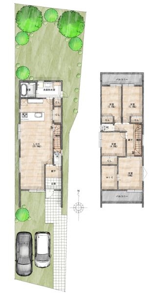 尼崎市塚口町2丁目　建築条件無し土地