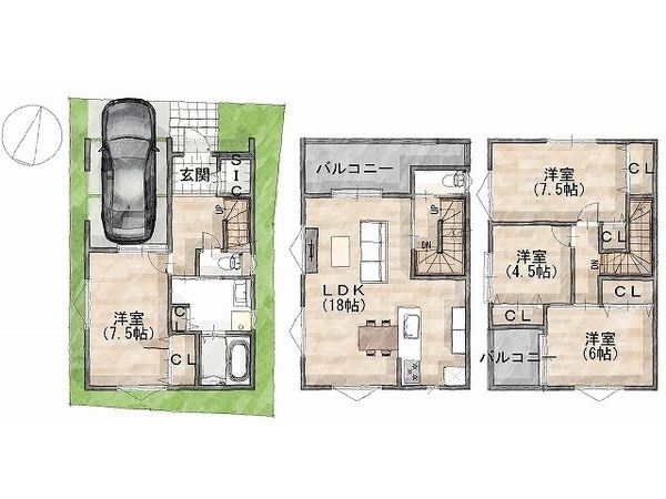 神戸市東灘区住吉宮町２丁目　建築条件付き土地　3号地