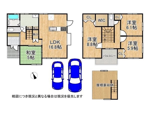 守山市川田町の中古一戸建て