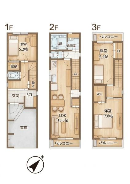 大阪市西淀川区姫里３丁目の新築一戸建
