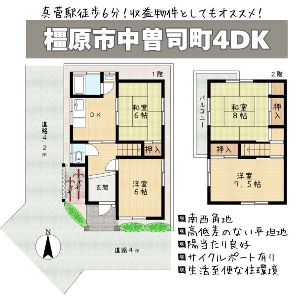 橿原市中曽司町の中古一戸建て