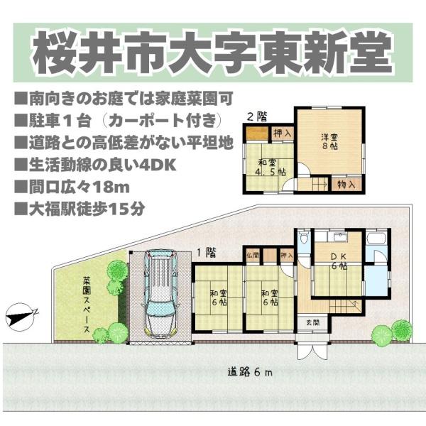 桜井市大字東新堂の中古一戸建て