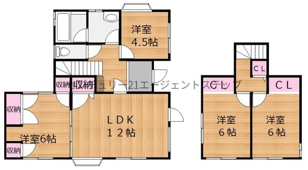 宮崎市小松台北町の中古一戸建て(間取り)