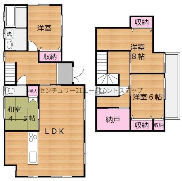 宮崎市中西町の中古一戸建て(間取り)