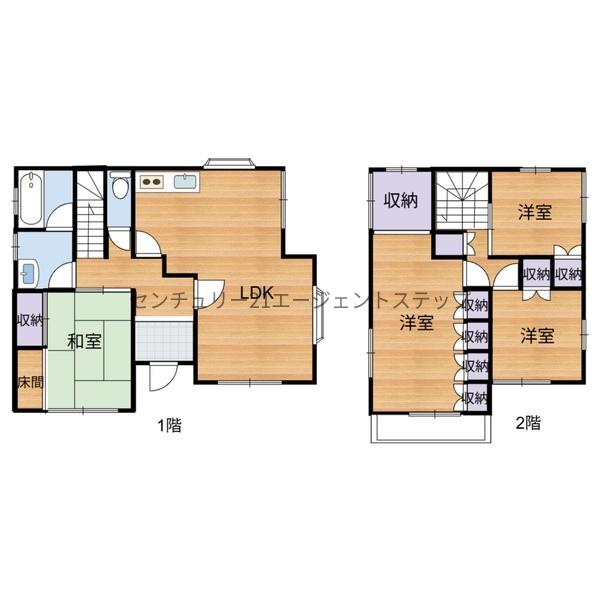 宮崎市大塚町小原田の中古一戸建て(間取り)