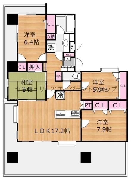 エイルヴィラグランシス橘通(間取り)