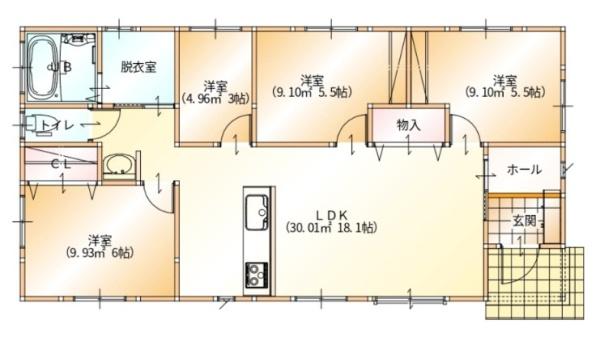 和タウン乙房D号地　新築