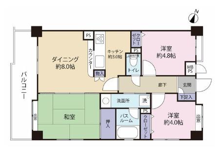 ライオンズマンション京王南大沢　３階