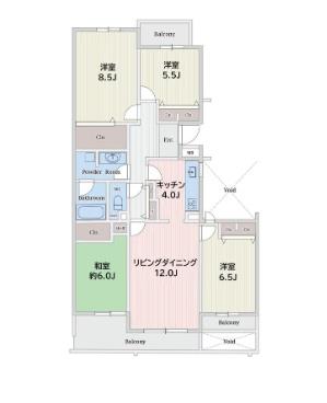 蓮生寺公園通り三番街三号棟　最上階