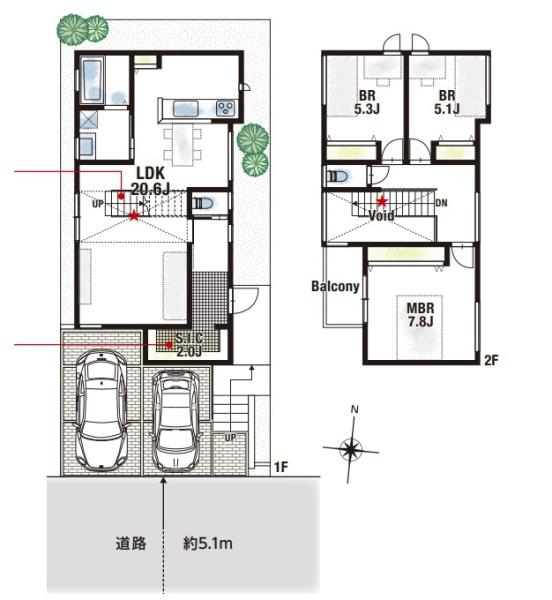茨木市山手台5丁目　新築戸建　2号地