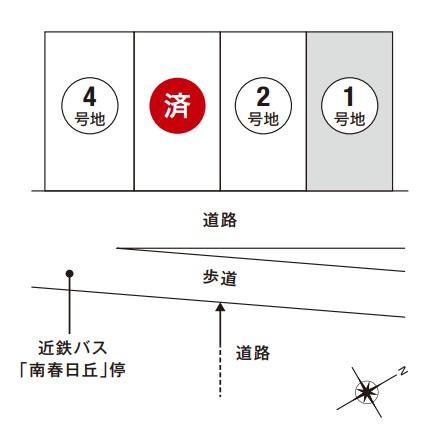 茨木市南春日丘２丁目　新築戸建　１号地