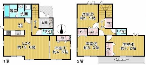 高槻市東五百住町3丁目　新築戸建　1号棟