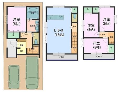 高槻市津之江町1丁目B　新築戸建