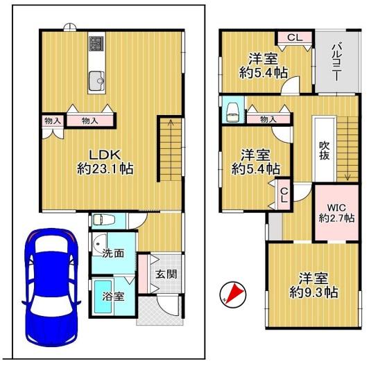 高槻市大和1丁目　新築戸建　2号地