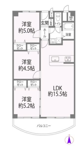 南茨木ハイタウン美沢Ｆ棟
