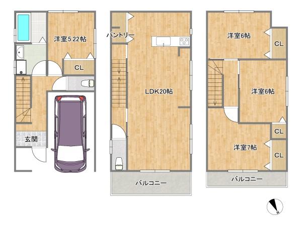 枚方市岡山手町　新築戸建　7号地