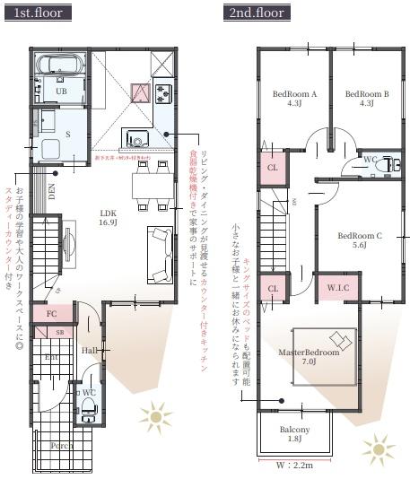 高槻市西冠1丁目　新築戸建　2号棟