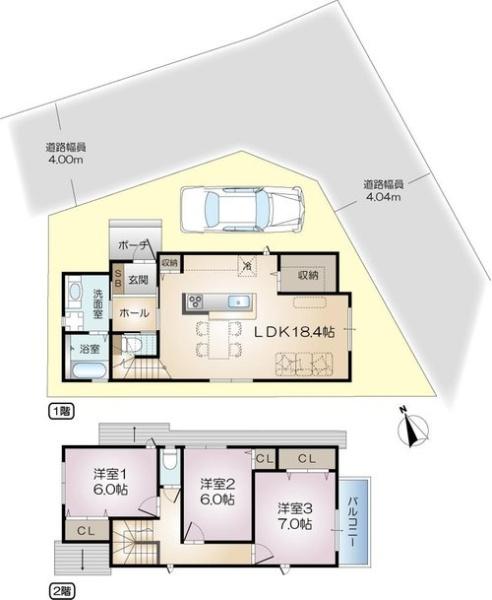 茨木市上穂積2丁目建築条件付き売り土地　1号地