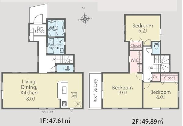 高槻市唐崎中2丁目　新築戸建　1号棟
