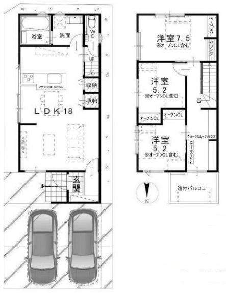高槻市津之江北町　新築戸建　2号地