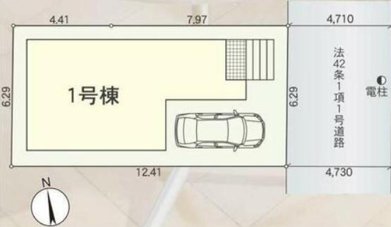 高槻市竹の内町　新築戸建　1号棟