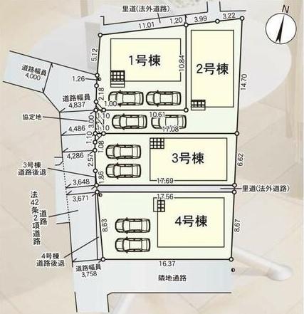 高槻市野田1丁目　新築戸建　1号棟