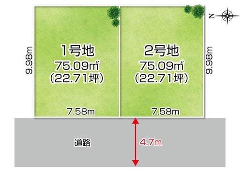 茨木市耳原3丁目の土地(間取り)