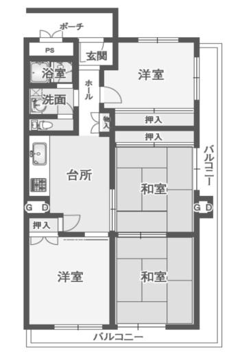 高槻スカイハイツ(間取り)