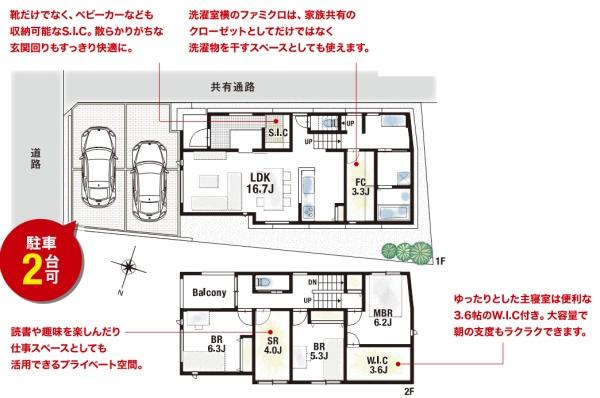 茨木市北春日丘1丁目の土地(プラン例(間取図))