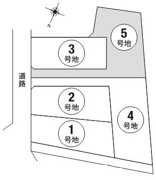 茨木市北春日丘1丁目新築戸建　建築条件付き売り土地　5号地