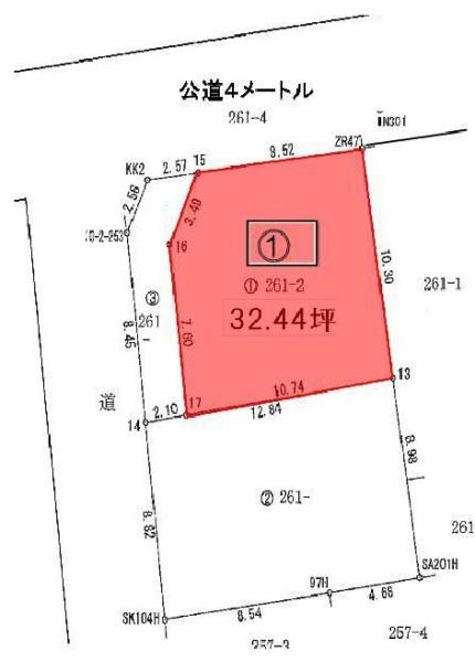 茨木市郡山2丁目　売り土地　1号地