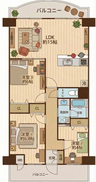 さんくれーる茨木Ｃ棟