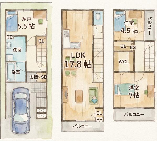高槻市淀の原町　新築戸建