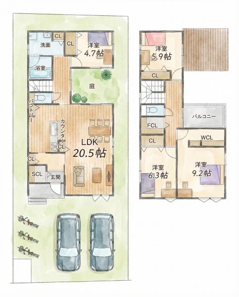 高槻市郡家本町　新築戸建　1号地