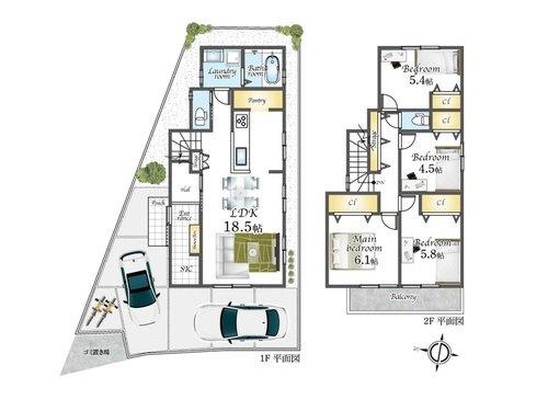 茨木市郡山2丁目　建築条件付き売り土地　1号地