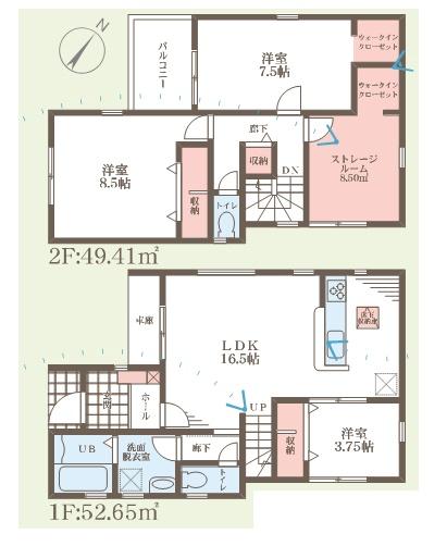 茨木市上野町　新築戸建　2号棟