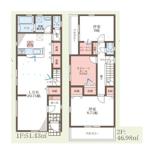 茨木市上野町　新築戸建　3号棟