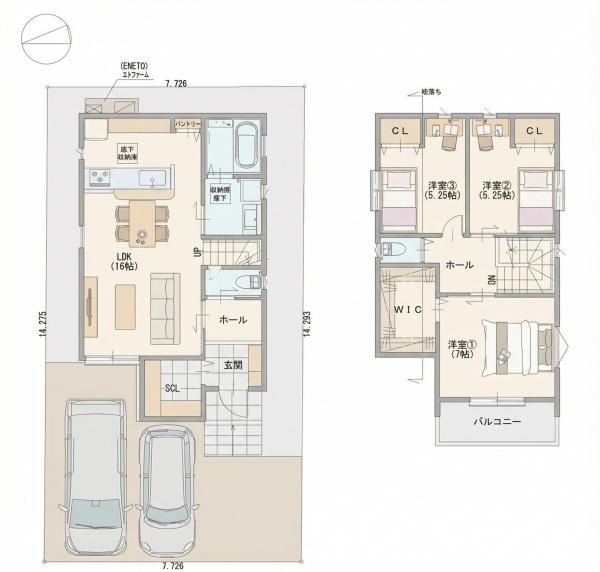 高槻市東上牧2丁目　新築戸建　2号地
