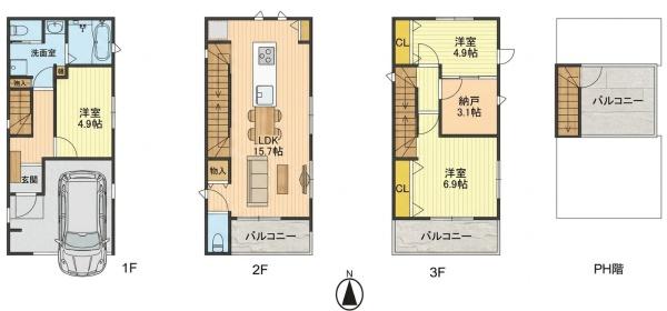 高槻市野田2丁目　新築戸建