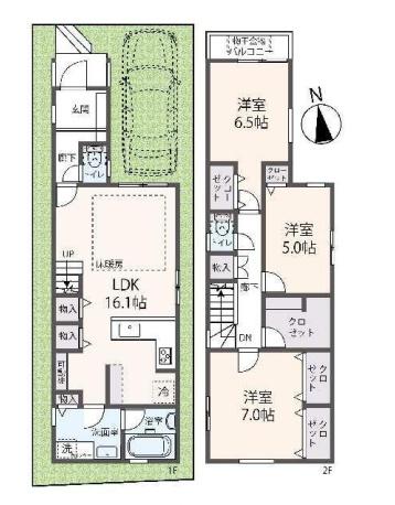 高槻市富田町5丁目 新築戸建 A号棟