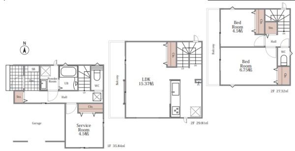 高槻市大冠町3丁目　新築戸建　A号棟