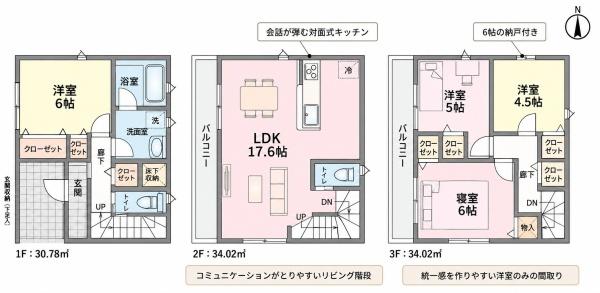高槻市郡家新町　新築戸建　1号棟