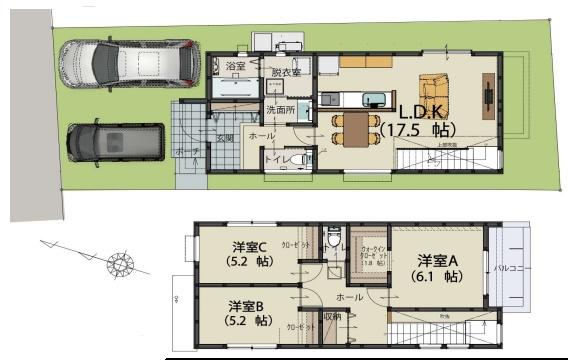 高槻市日吉台七番町　新築未入居戸建　B号地