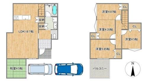 茨木市中津町　建築条件付き売り土地　4号地