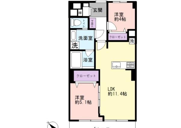 日商岩井第2方南町マンション(間取り)